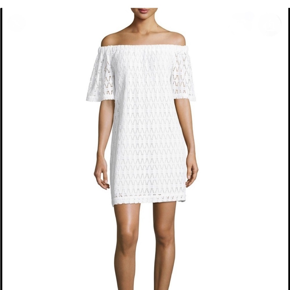 A.L.C. White Bolen Crotchet Lace Off The Shoulder Dress in White Flower Size 4